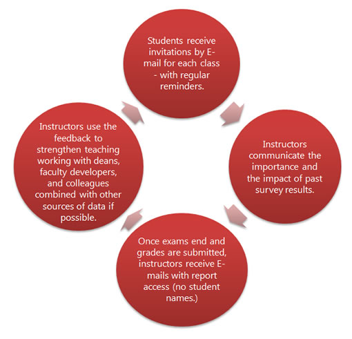 Cycle of the CoursEval Survey