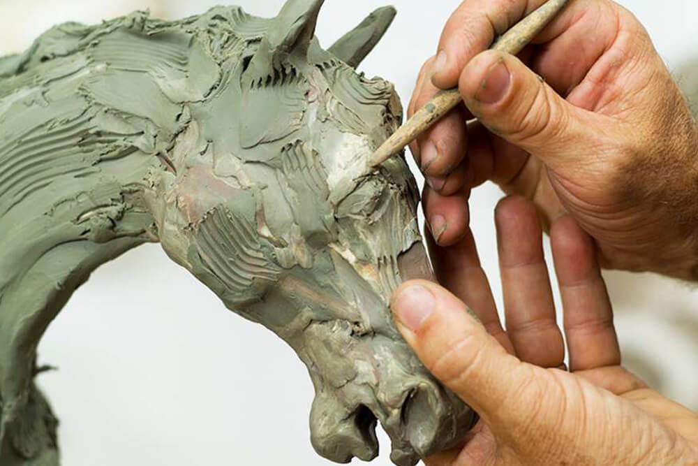 Fine Arts sculpture of a horse head