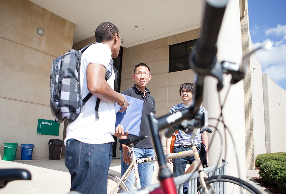 students on bikes