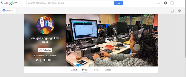 Google Page for the Language Lab